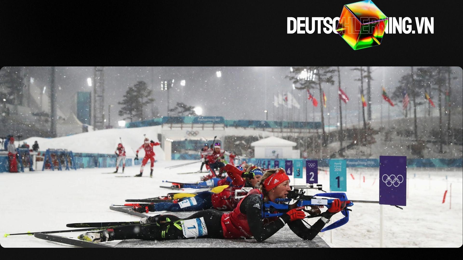 VĐV biathlon thi đấu tại Oberhof.